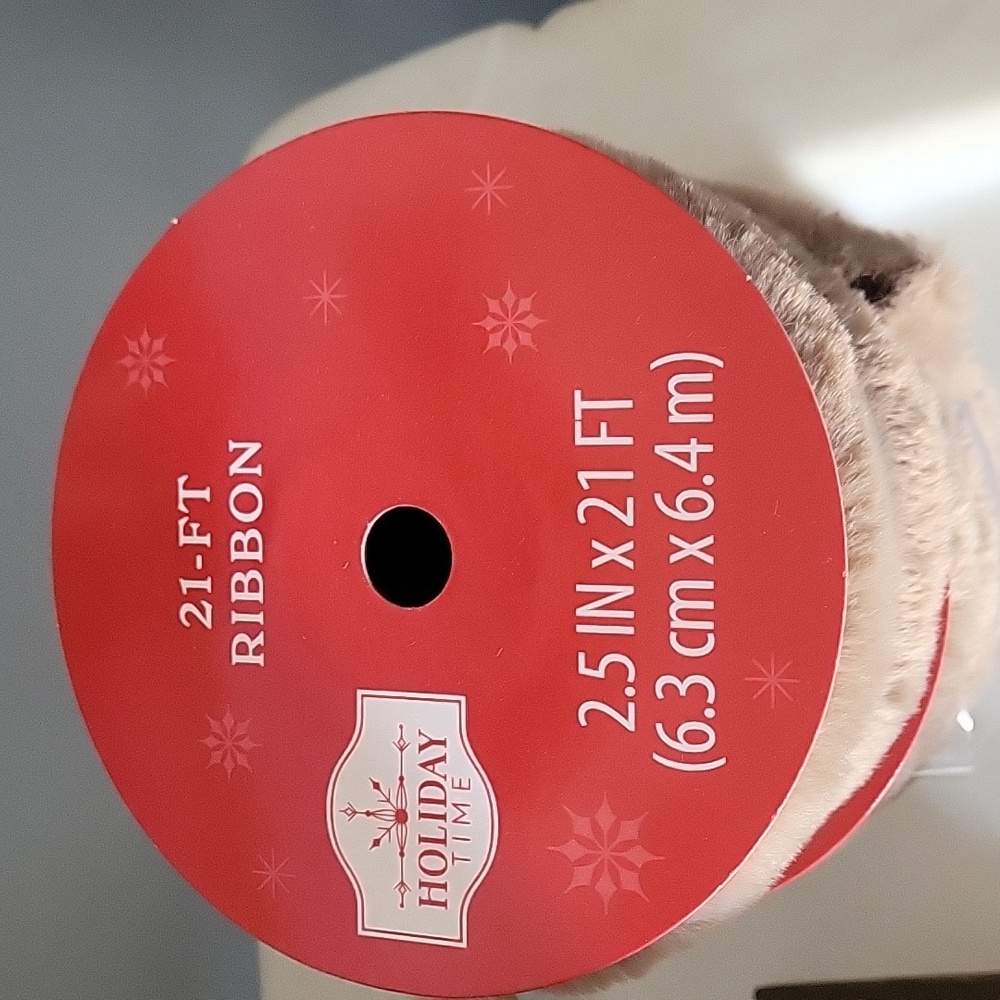 Fuzzy Tan Ribbon - Picture 3 of 4